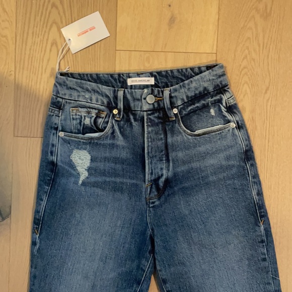 NWT Good American good boy jeans 00/24 - Picture 6 of 6